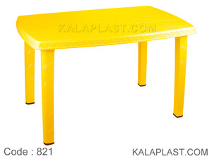 میز 6 نفره با چهارپایه لوله ای پلاستیکی کد 821