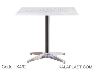 میز 4 نفره صفحه PVC با پایه چهارپر دایکاست کد X492
