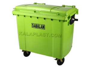 سطل زباله 660 لیتری مکانیزه پلی اتیلن شهری