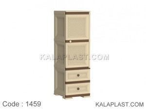 کمد 2 طبقه تک درب با دو کشو وندیک کد 1459