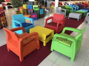 میز جلو مبلی حصیری گالریا