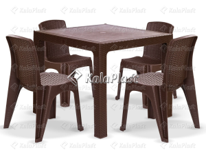 ست میز و صندلی 4 نفره حصیری  لارا