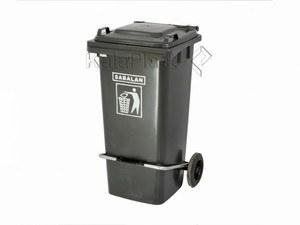 سطل زباله پلاستیکی 120 لیتری چرخدار و پدالدار سبلان ( SABALAN)