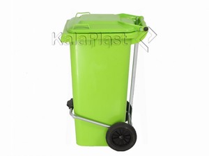 سطل زباله پلاستیکی 100 لیتری چرخدار و پدالدار سبلان ( SABALAN)