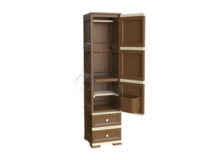 کمد تک درب رخت آویز دار با دو کشو وندیک کد 1451