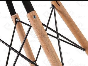 میز 4 نفره گرد پایه چوبی(راش) ایمیز با صفحه MDF روکش PVC کد118