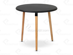 میز 4 نفره گرد مروارید با پایه چوبی کد108