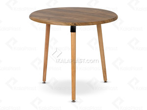 میز 4 نفره گرد مروارید با پایه چوبی کد108