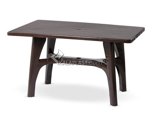 میز 6 نفره مستطیل پلاستیکی با پایه متصل کد 208