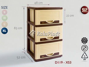 فایل 3 طبقه کشوهای عمیق طرح کرکره دل آسا D119-XS3