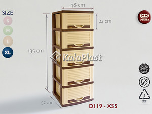 فایل 5 طبقه کشوهای عمیق طرح کرکره دل آسا D119-XS5