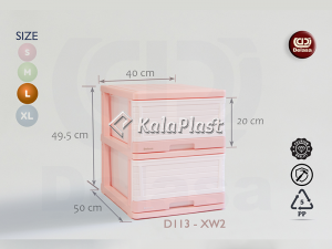 فایل پلاستیکی بزرگ صورتی دل آسا D113-XW