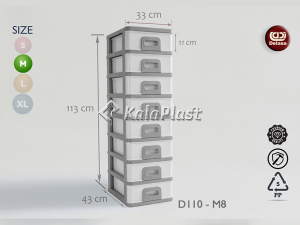 فایل متوسط با کشوهای باریک دل آسا D110-M8