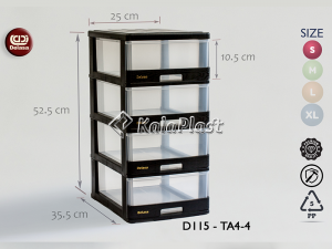 فایل کوچک شفاف دل آسا D115-TA4-4