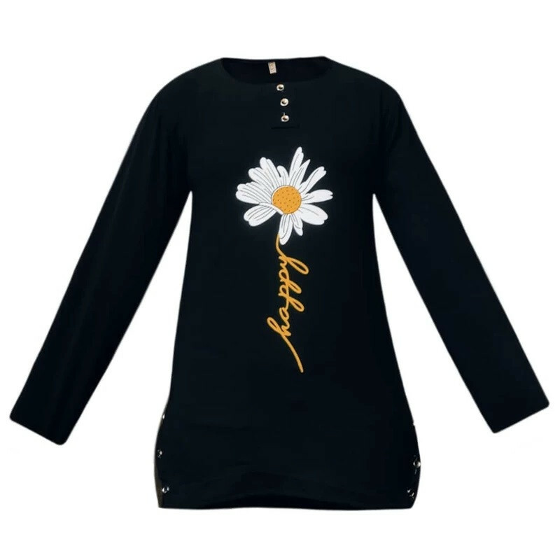 تونیک زنانه مدل ابر و بادی طرح گل مروارید کد 5863959