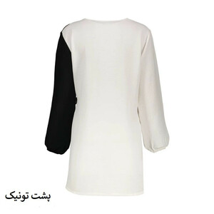 ست تونیک و شلوار دخترانه مدل ابرو بادی کد 5863922 رنگ  سفید و مشکی