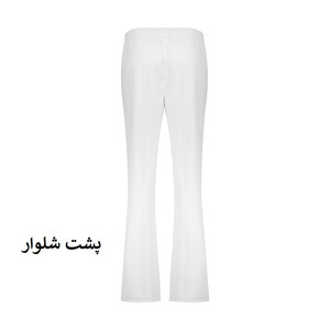 شلوار دخترانه مدل دمپا کمرکش رنگ سفیدشاندیز مد کد 6118022