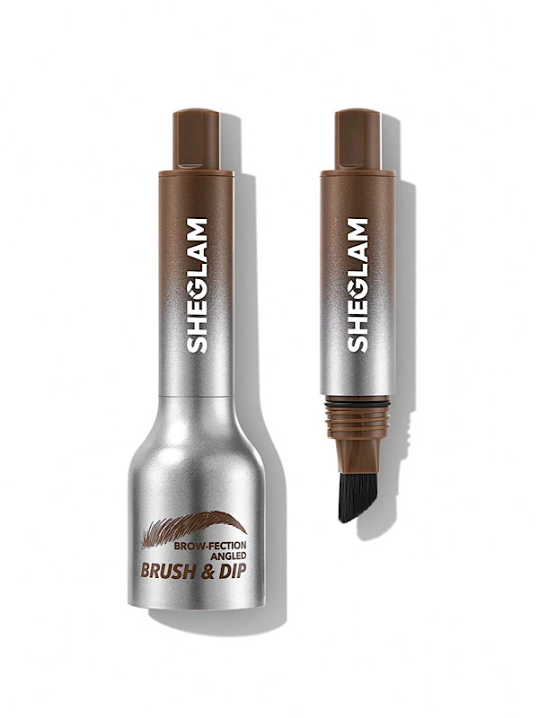 براش زاویه‌دار و ژل ابرو BROW-FECTION  رنگ TAUPE شیگلم SHEGLAM