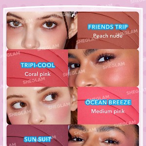 رژگونه کرمی Coastal Charm کالکشن Hello Kitty رنگ Ocean Breeze شیگلم SHEGLAM