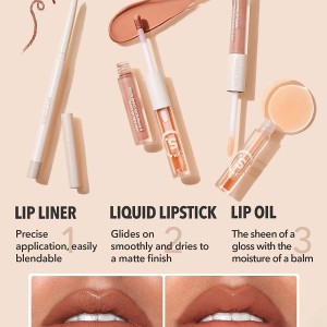 SOFT 90'S GLAM LIP LINER AND LIP DUO SET-HAUTE COCOA LIP SET  شیگلم SHEGLAM