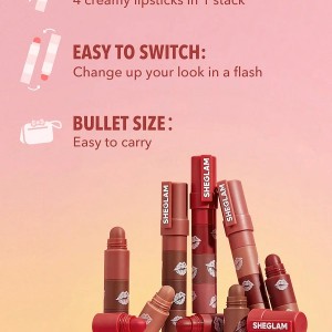 رژلب MEGA LIP STACKS-BROWN-BROWNIE STACK  شیگلم SHEGLAM