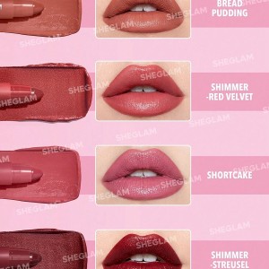 رژ لب مدادی JUST KISSED رنگ ‏ SHORTCAKE  شیگلم SHEGLAM