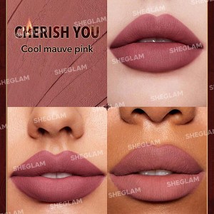 رژ لب بات با ماندگاری طولانی DYNAMATTE BOOM ورژن (EMBER ROSE) رنگ CHERISH YOU شیگلم SHEGLAM