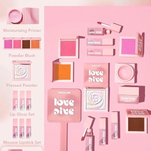 ست کلکسیون کامل آرایشی LOVE DIVE (با الگوی گل) شیگلم SHEGLAM