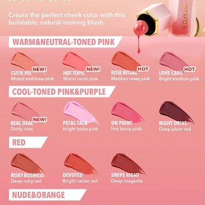رژ گونه مایع مات  COLOR BLOOM رنگ ‏ ‏HOT TOPIC شیگلم SHEGLAM