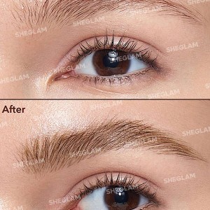 براش زاویه‌دار و ژل ابرو BROW-FECTION  رنگ TAUPE شیگلم SHEGLAM