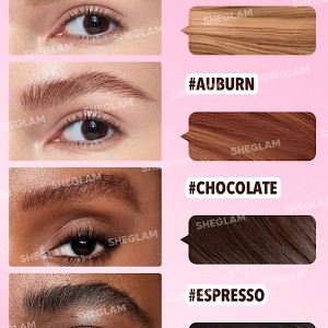 براش زاویه‌دار و ژل ابرو BROW-FECTION  رنگ TAUPE شیگلم SHEGLAM