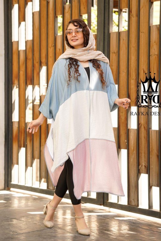 مانتو عبایی ترکیبی کد 7