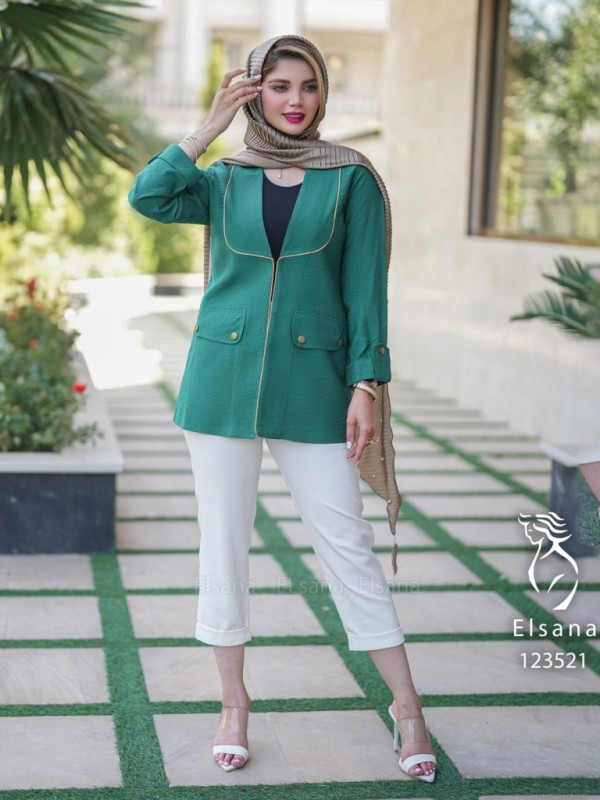 مانتو مدل چیلان سبز