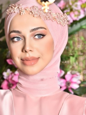 لباس عقد ساتن صورتی