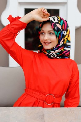 روسری ابریشمی رنگی رنگی