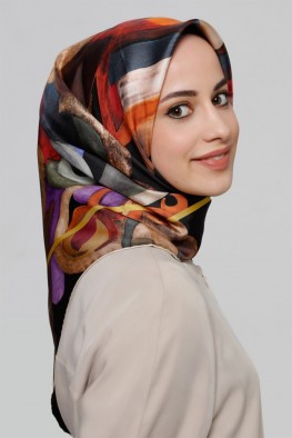 روسری ابریشمی رنگی رنگی 1