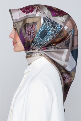 روسری ابریشمی طرحدار