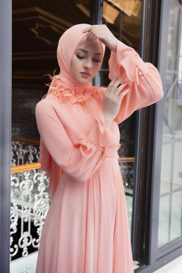 لباس عقد ساده گلبهی
