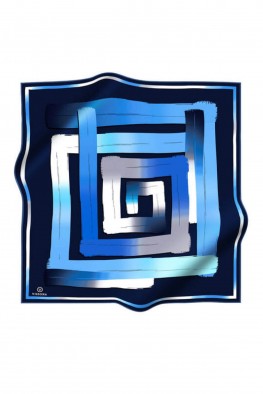 روسری ابریشمی آبی