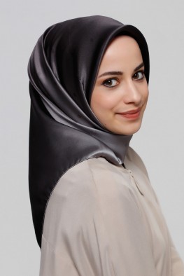 روسری ابریشمی مشکی کد 3807748