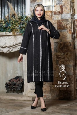 مانتو مدل ماهایا مشکی کد 3818341