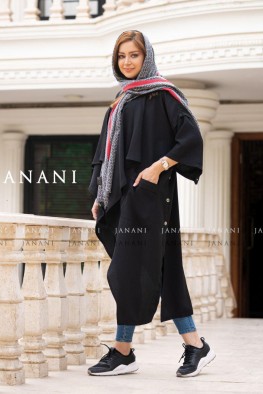 مانتو زاماک دار مشکی