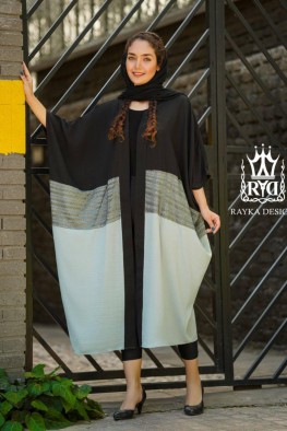 مانتو عبایی مشکی سدری