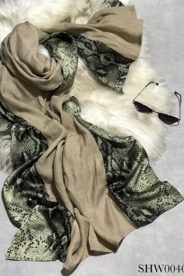 شال نخی تیکه دوزی حاشیه پوست ماری کد 403