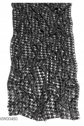 شال مشکی مخمل طرحدار کد 450