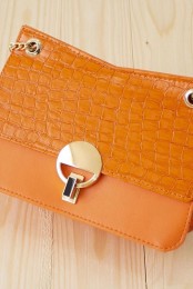 کیف بند زنجیری چرم طرحدار