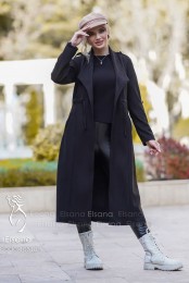 مانتو پاییزه مدل پرینا مشکی