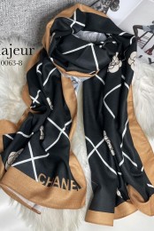 شال موهر پاییزه طرح شنل مشکی عسلی