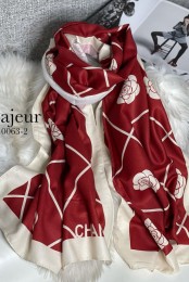 شال موهر پاییزه طرح شنل زرشکی