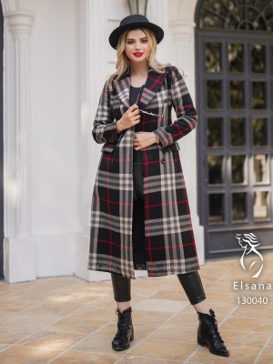 پالتو مدل یاسمین مشکی کرم